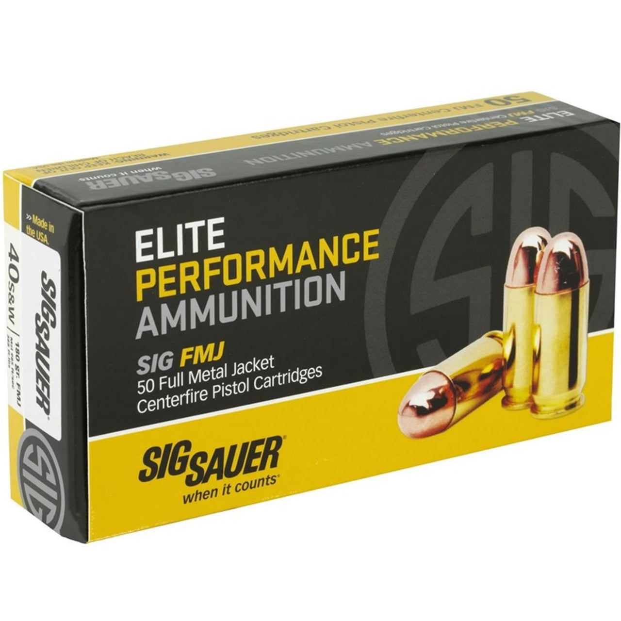 .40 S&W 180gr FMJ Sig Sauer E40SB2 - 50 Rounds