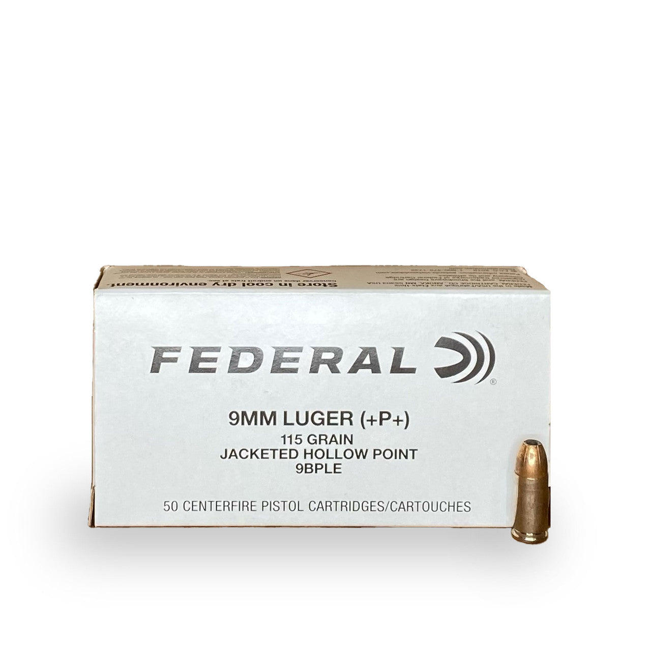 9mm (+P+) 115gr JHP Federal - 50 Rounds