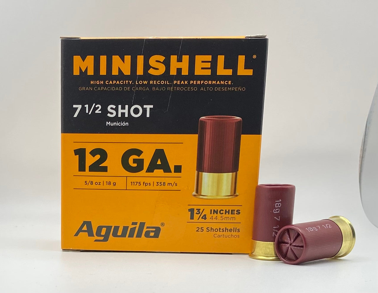 Aguila 12 Gauge Mini Shell 1 3/4" 5/8 OZ 7.5 Shot - 25 rounds