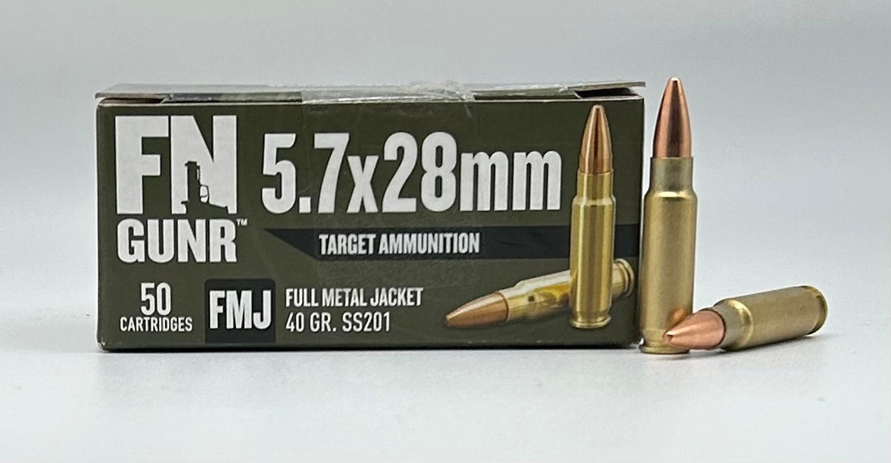 5.7X28 40G FN GUNR SS201 FMJ - 50 Rounds