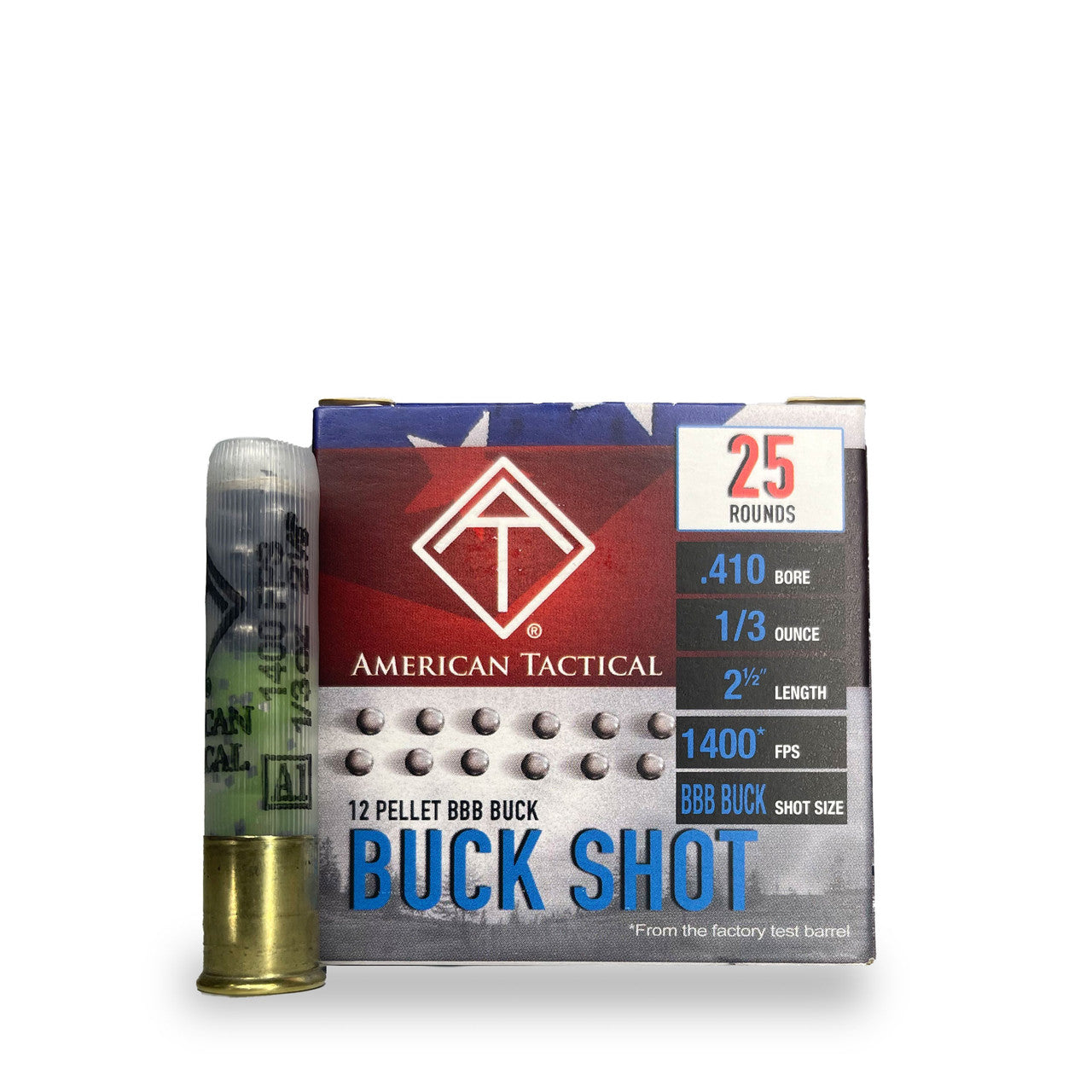 .410 2.5” BBB Buck 1/3oz ATI (25 Rounds)