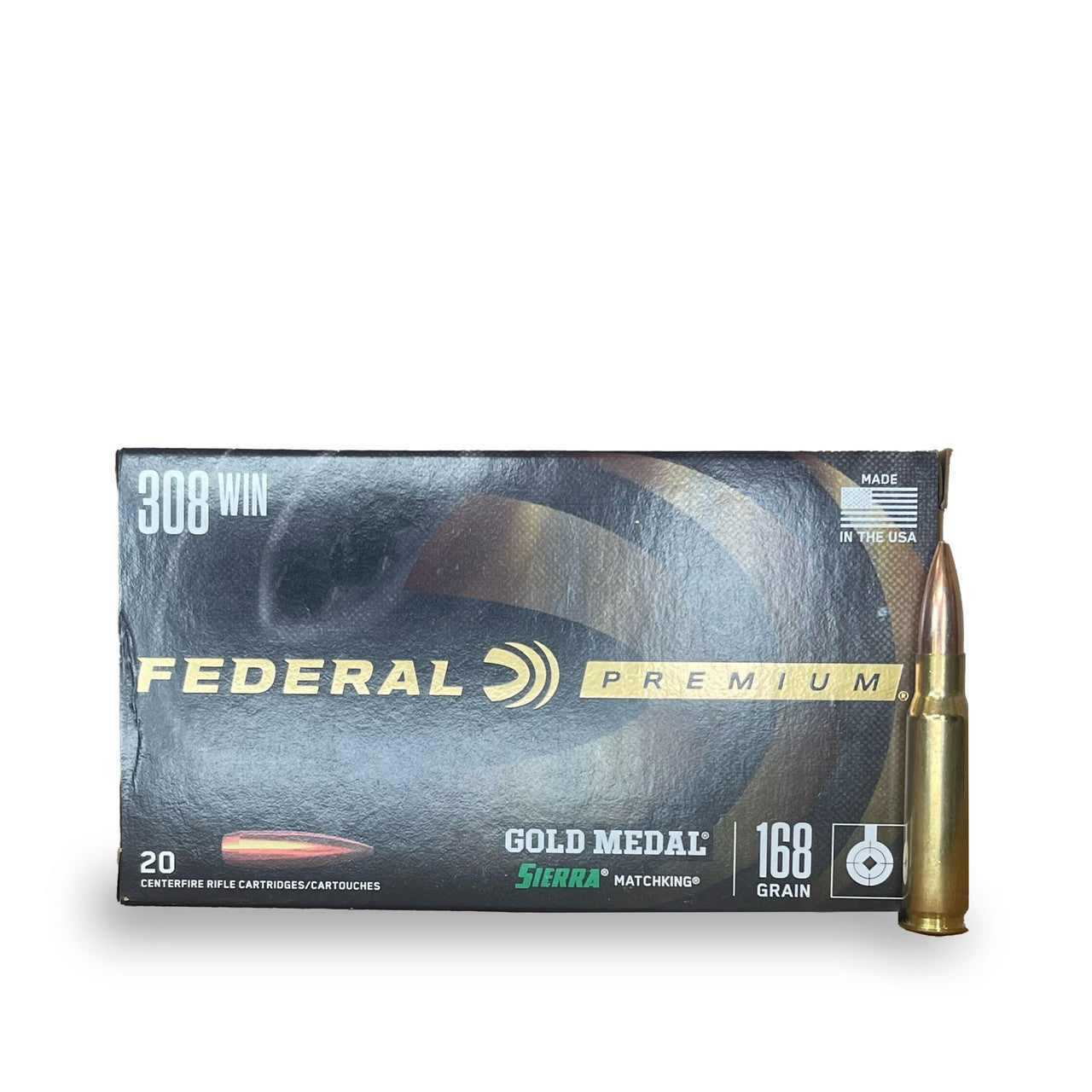 .308 Federal 168gr Sierra MatchKing BTHP - 20 rounds