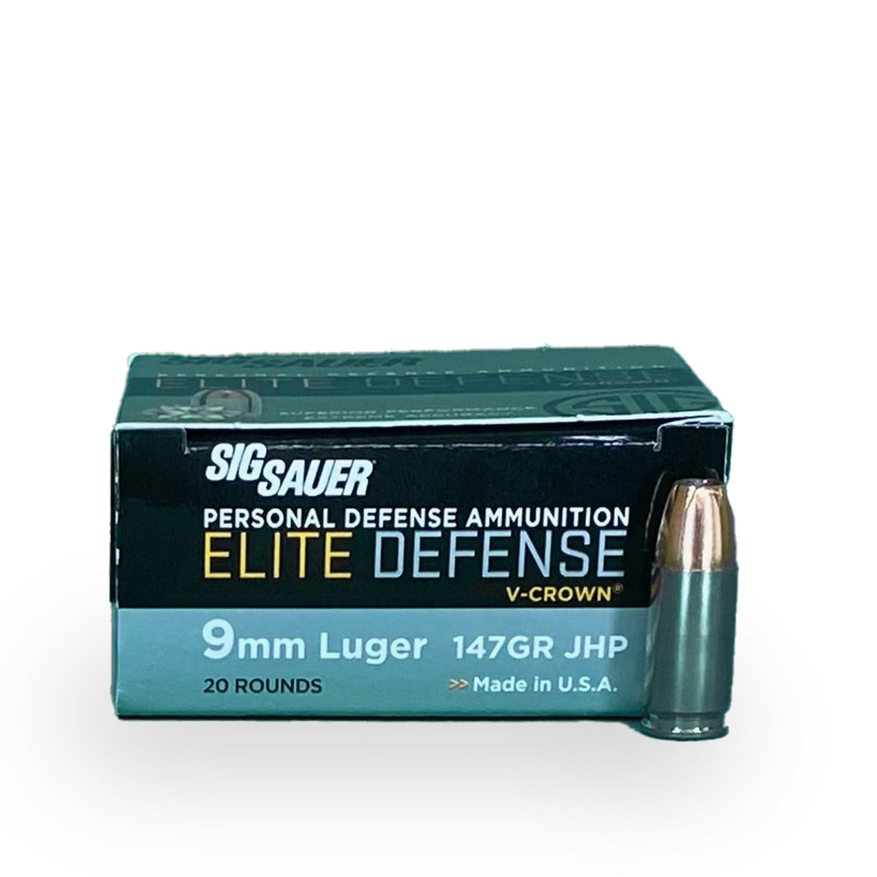 9mm 147gr JHP V-Crown Sig Sauer E9MMA3 - 20 Rounds