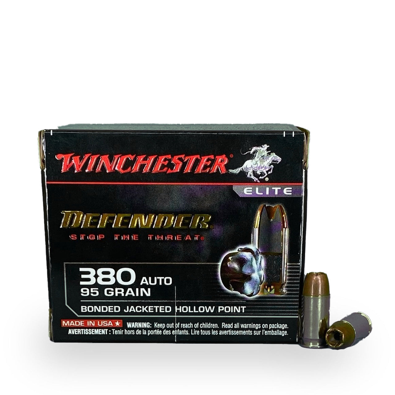 380 ACP 95gr JHP Winchester Elite - 20 Rounds