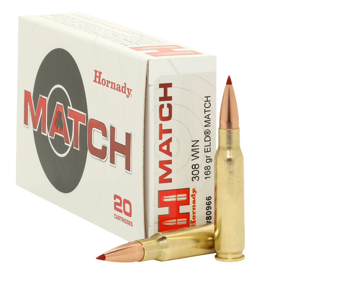 .308 Win 168gr ELD Hornady Match - 20 Rounds